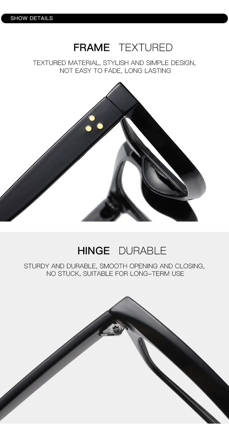 Oversized Square Reading Glasses With Plastic Frames for Women