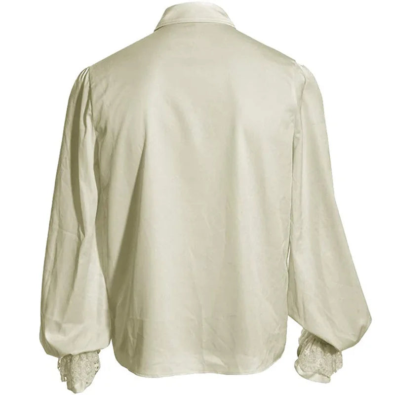 Lantern Sleeve Ruffle Shirt