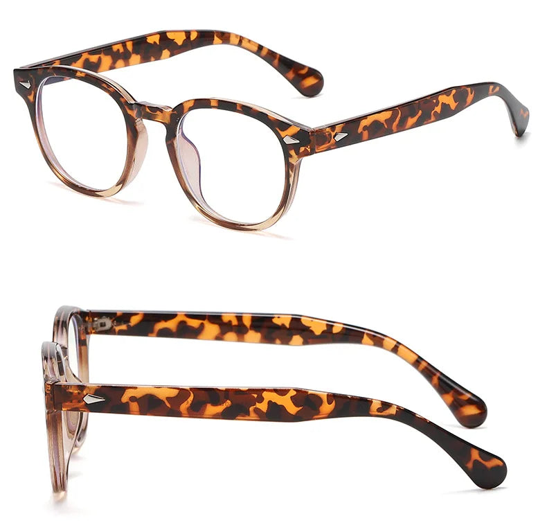 Ultralight Retro Round Frame Reading Glasses for Women