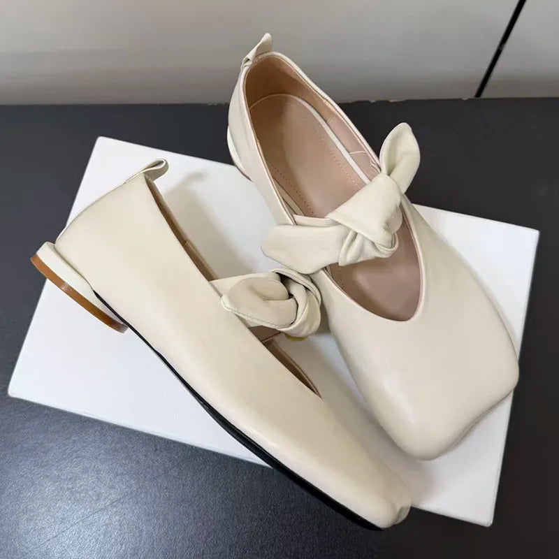 Butterfly Knot Mary Jane Flats
