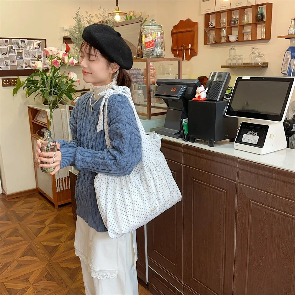 Casual Large Capacity Belted Canvas Tote Bag for Women