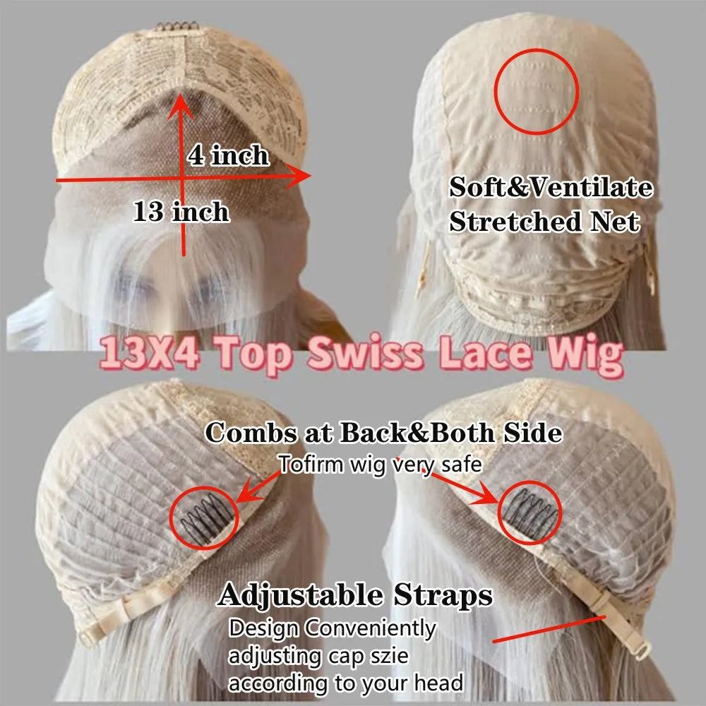 Ash Blonde Balayage Lace Front Wig