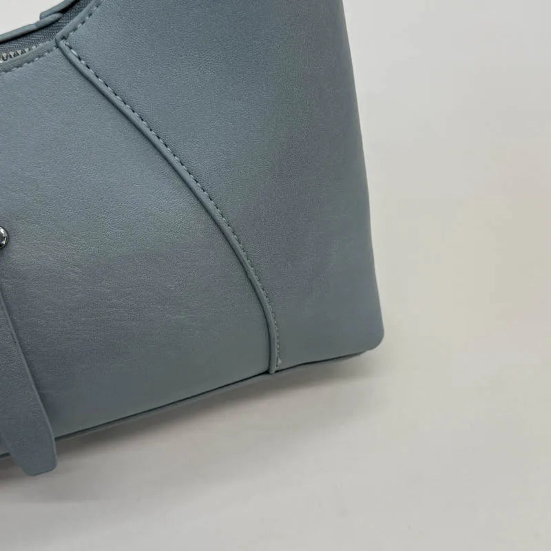Solid Color Faux Leather Hobo Shoulder Bag for Women