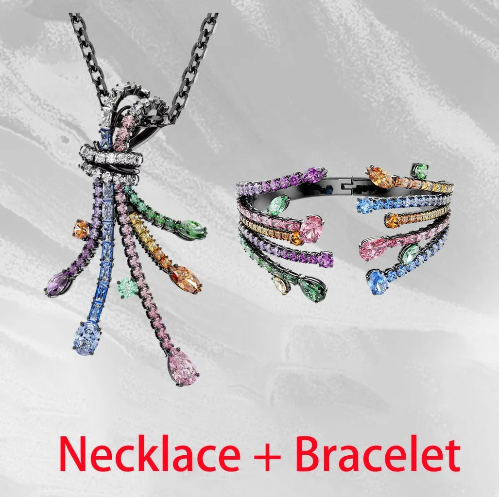 Dazzling Zircon Crystal Statement Necklace for Women