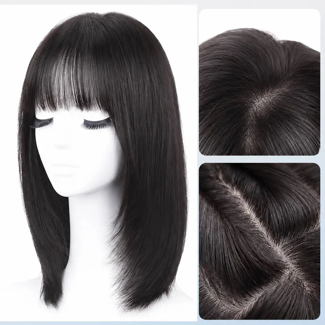 Glueless Straight Silk Base Human Hair Wig for Women
