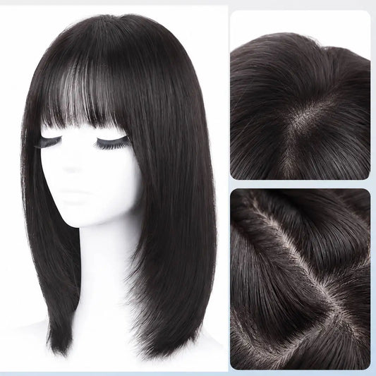 Glueless Straight Silk Wig