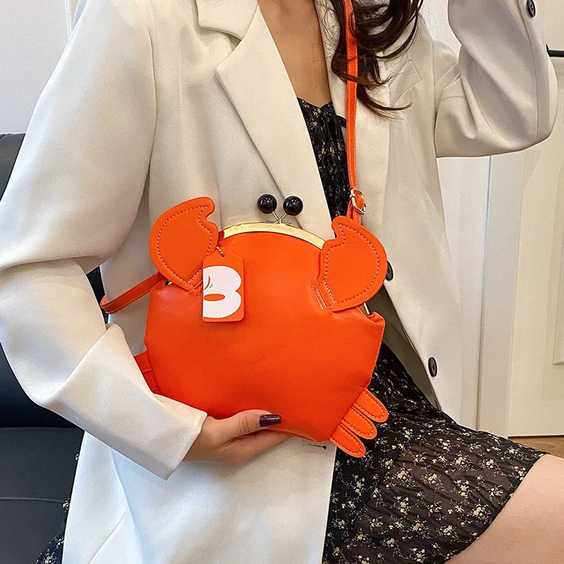 Crab Crossbody Handbag With Coin Purse