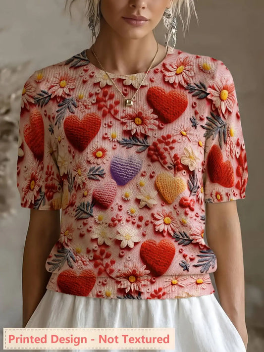 Bold Printed Knit Pullover