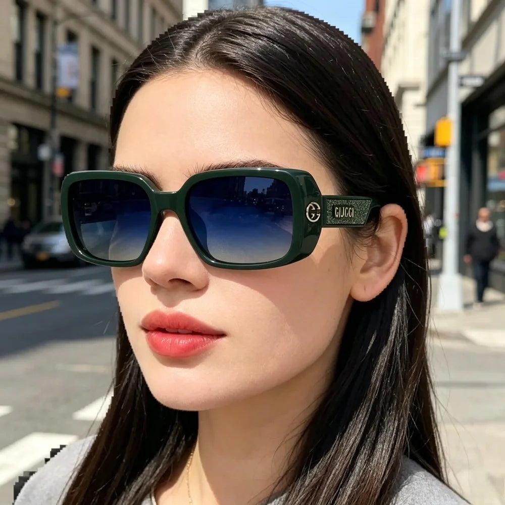 Patterned Square UV400 Sunglasses