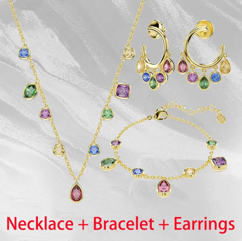 Dazzling Zircon Crystal Statement Necklace for Women