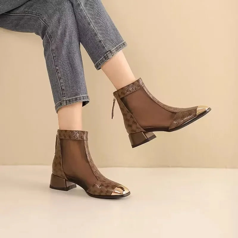 Breathable Mesh Ankle Boots