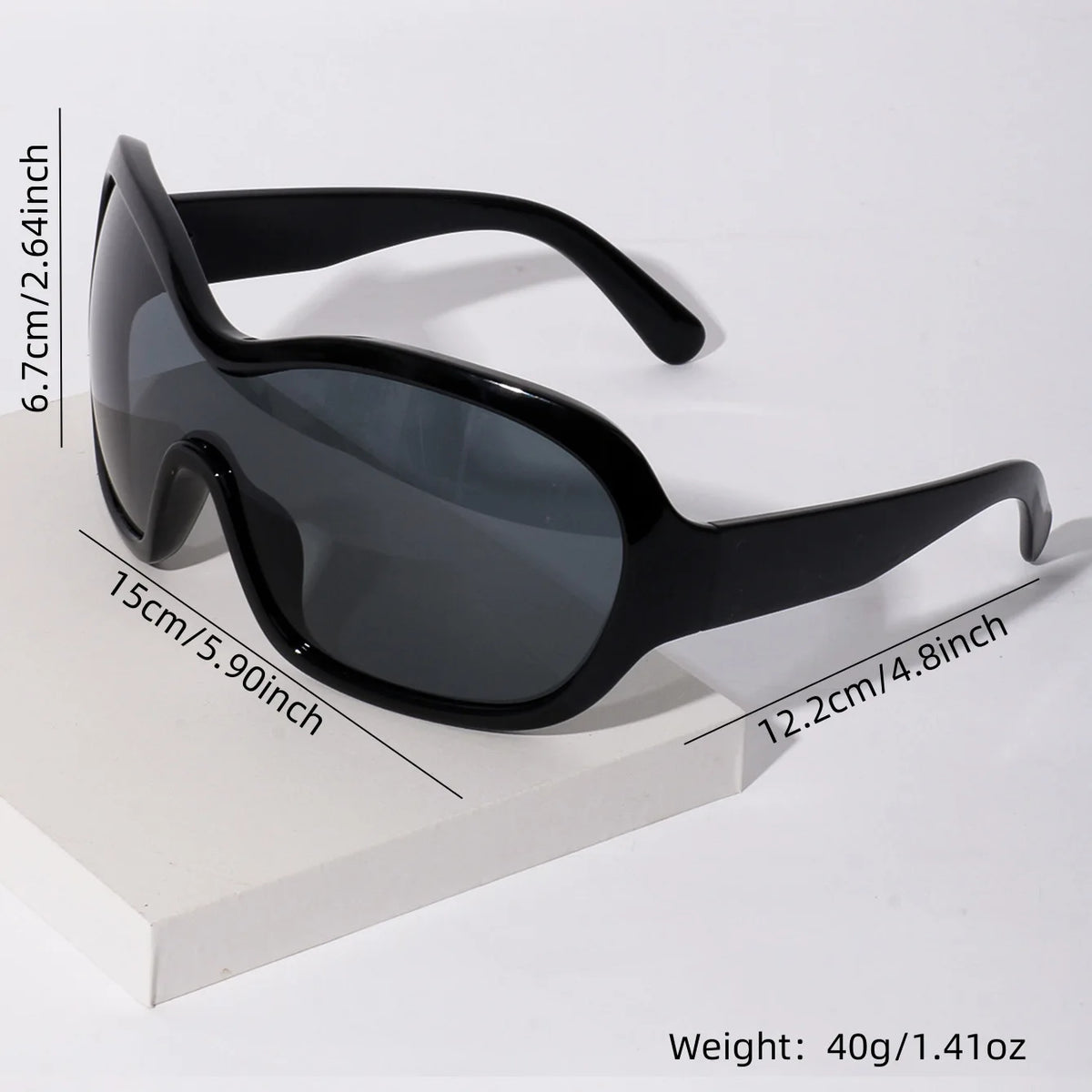 Oversized One-Piece Sport Shield Sunglasses for Women