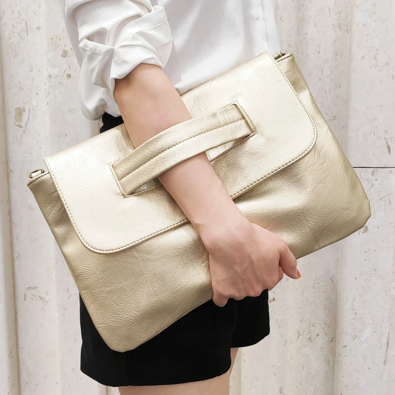 Elegant PU Leather Crossbody Envelope Clutch Bag for Women