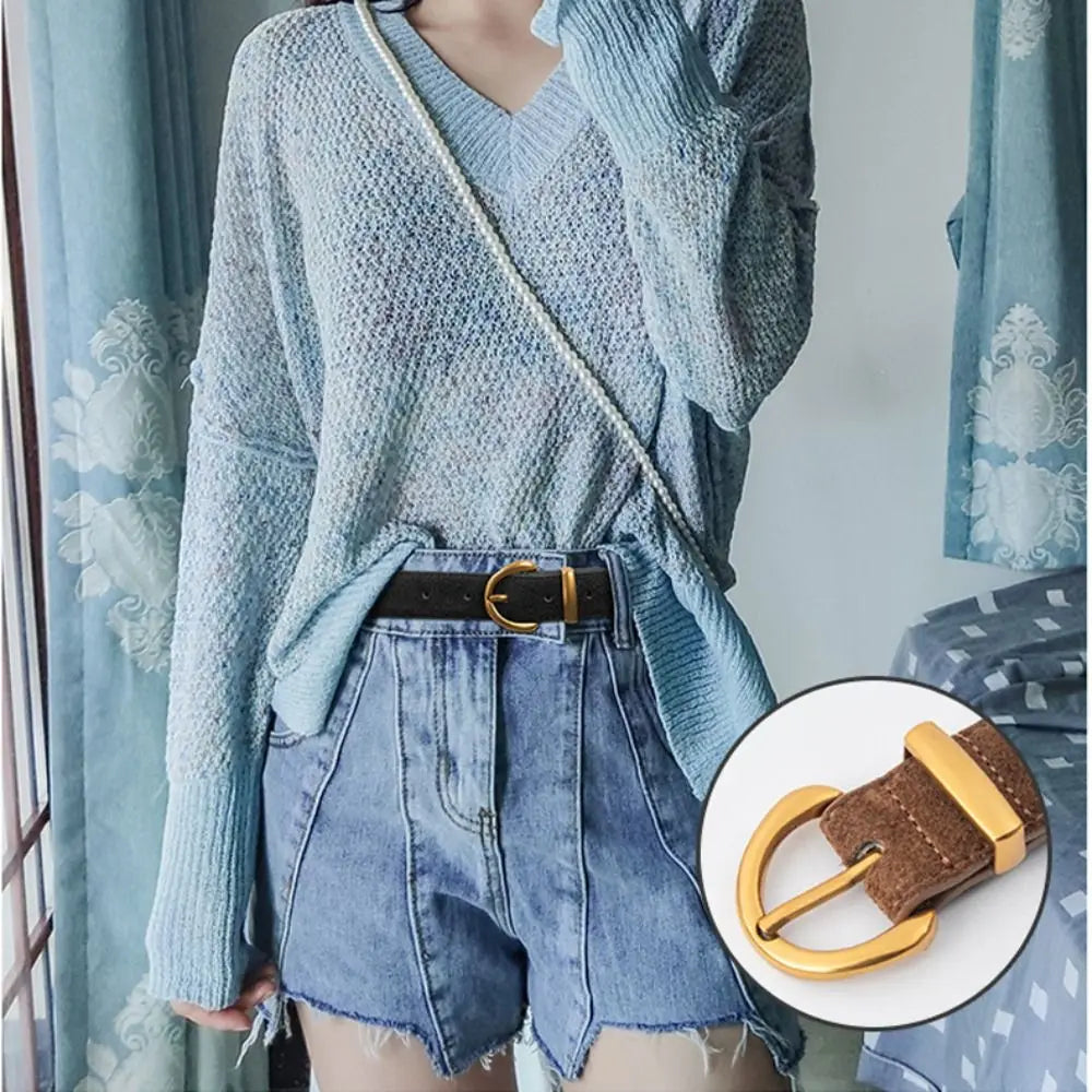 Retro Style Suede Belt