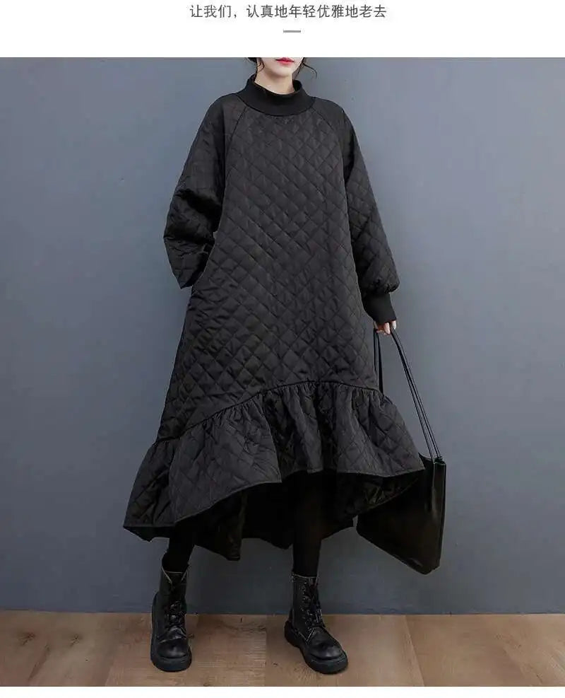 Loose Fishtail Mid-Calf Dress