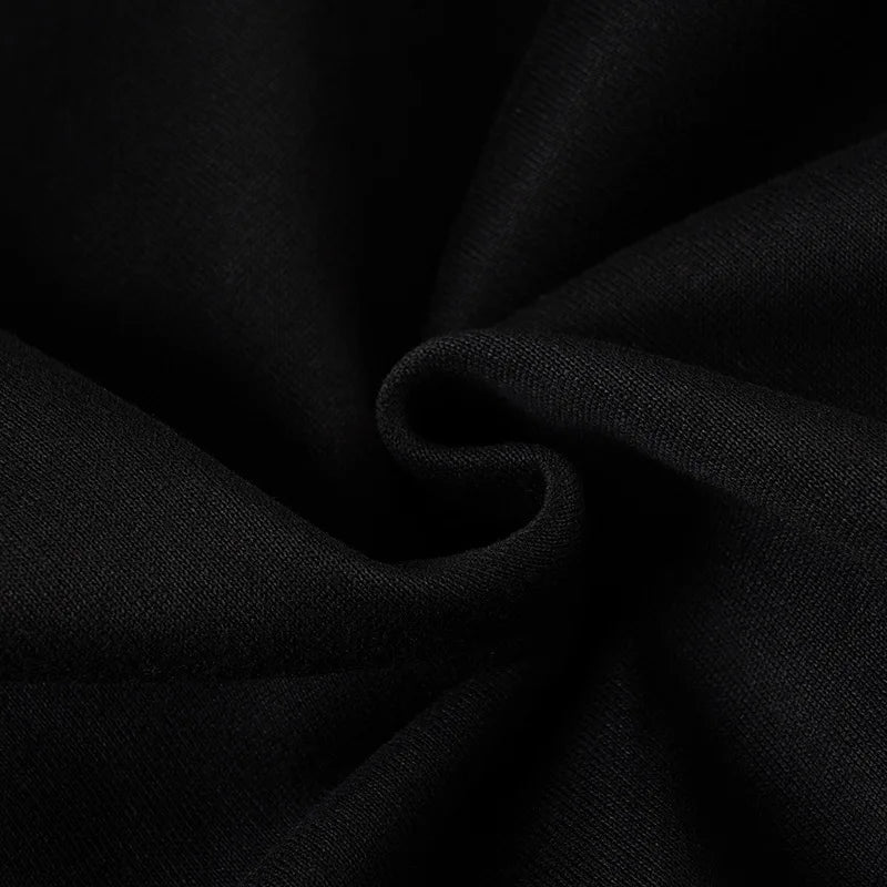 Y2K Winter Fashion Streetwear Women's Black Zip - Up Hoodie With Trendy Casual Long Sleeve Cropped Jacket Style Party