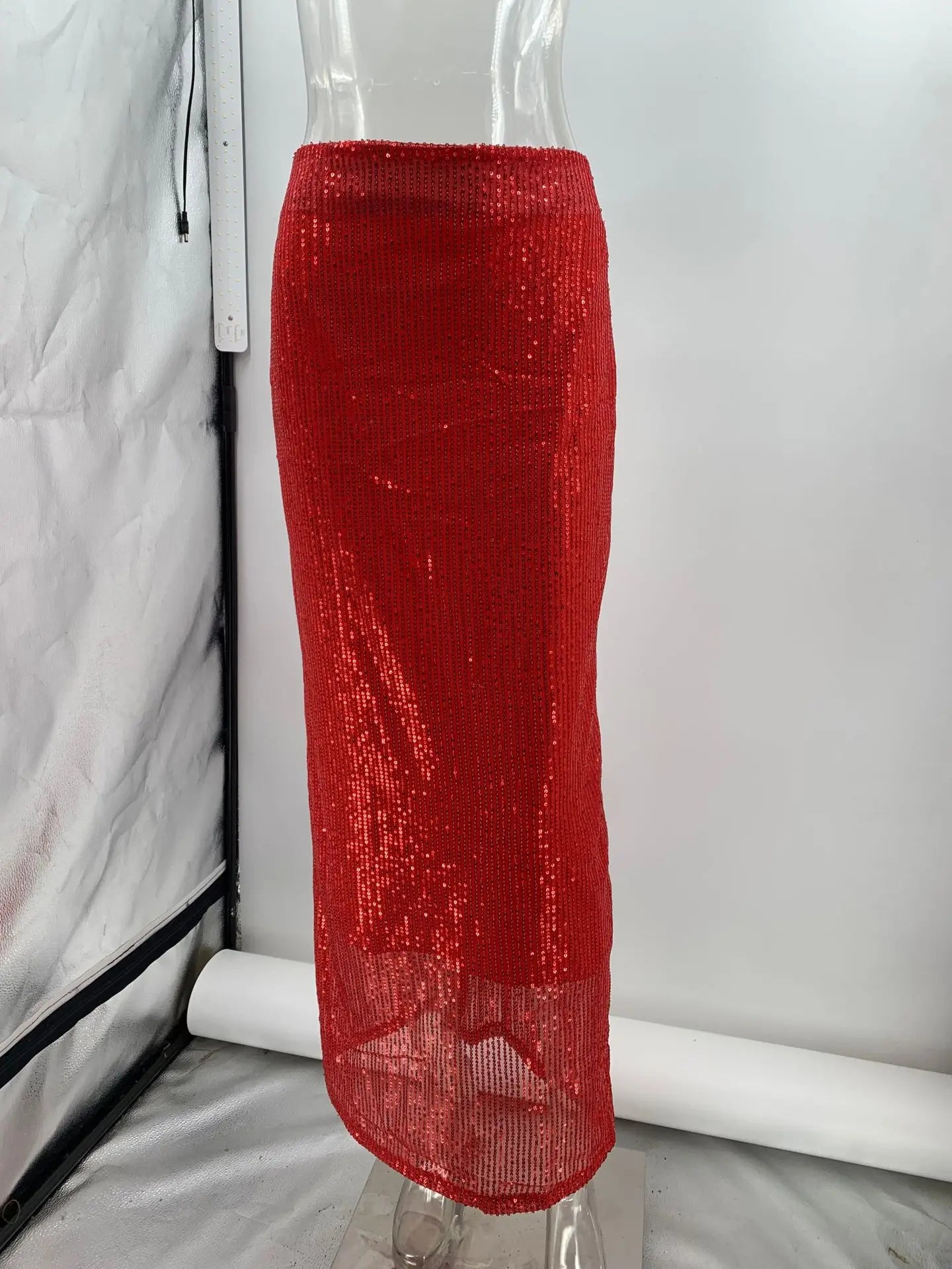 Spring Glitter Sequin Shiny Skirts For Women Club Party Elegant High Waist Slim A-Line Long Skirt Sexy Streetwear Ladies Skirts