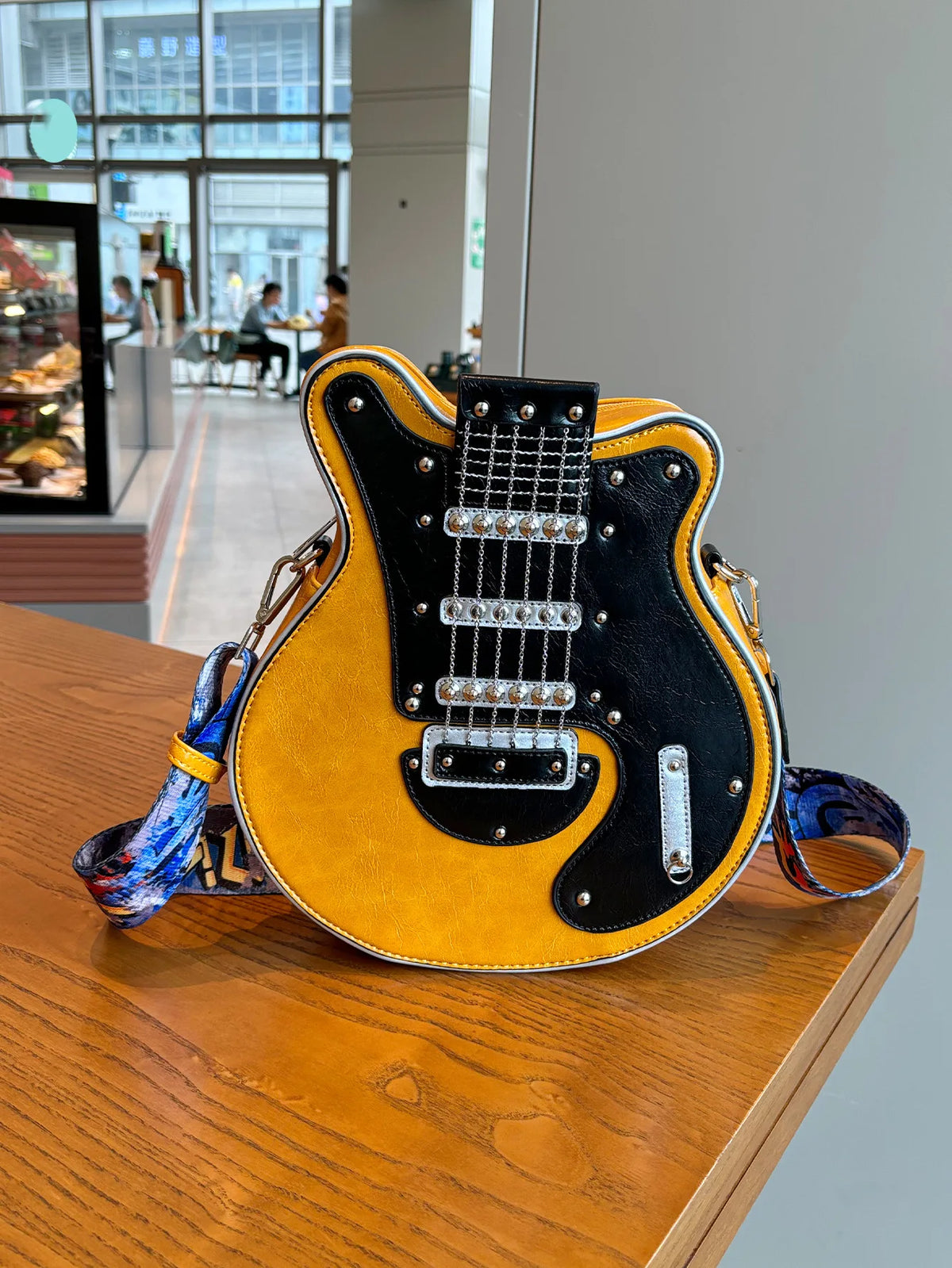 Y2K Guitar Shaped Crossbody Bag