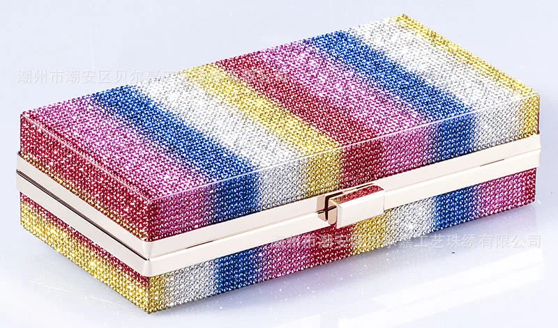 Rhinestone Diamond Evening Crossbody Clutch Bag for Women
