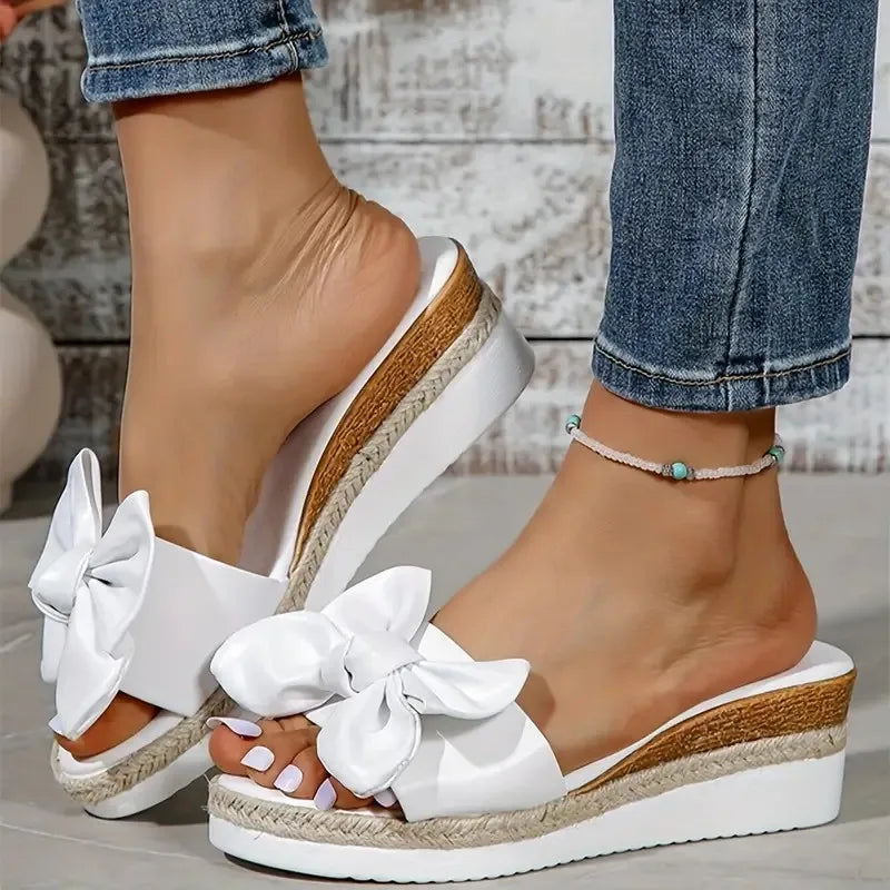 Casual Braided Strap Platform Wedge Sandals for Women