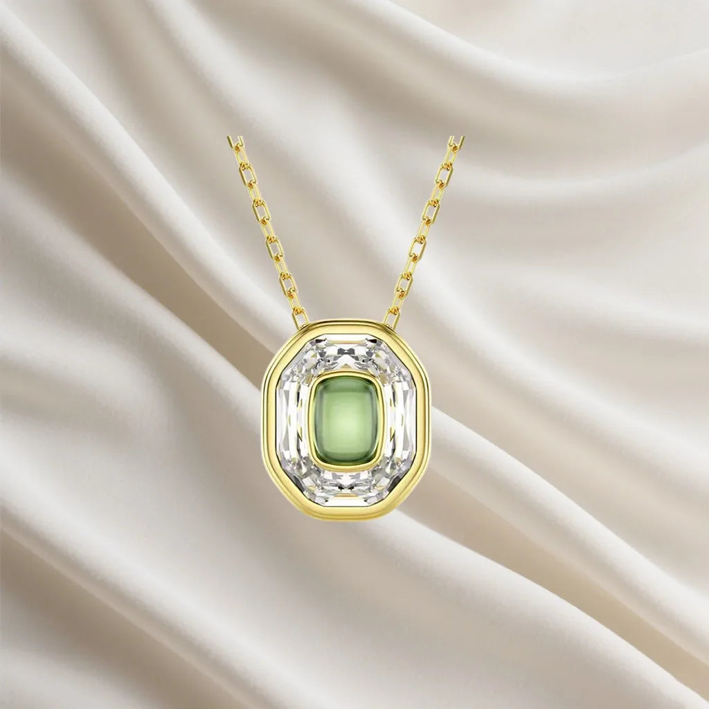 Sparkling Inlaid Pearl Pendant Jewelry Set for Women