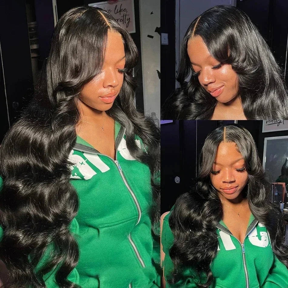 HD Transparent Body Wave Lace Frontal Human Hair Wig for Women