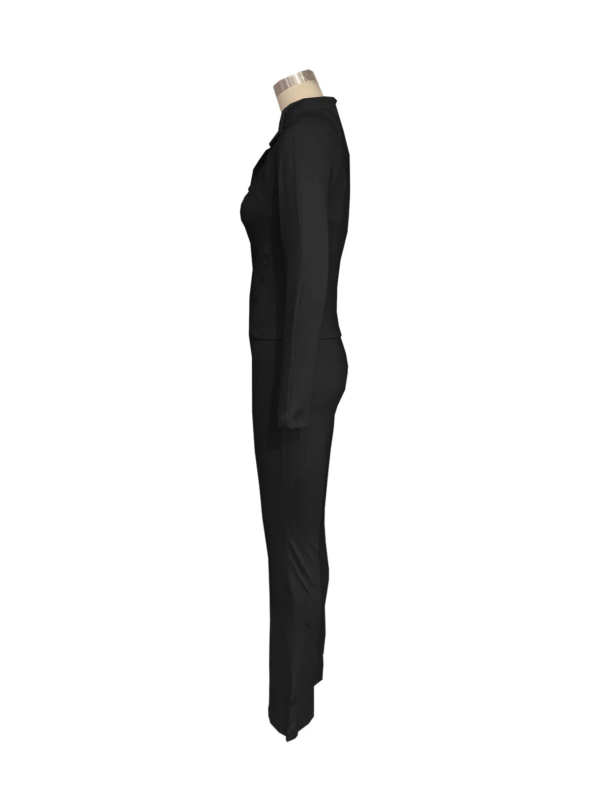 Zip Jacket And High Waist Jogger Set