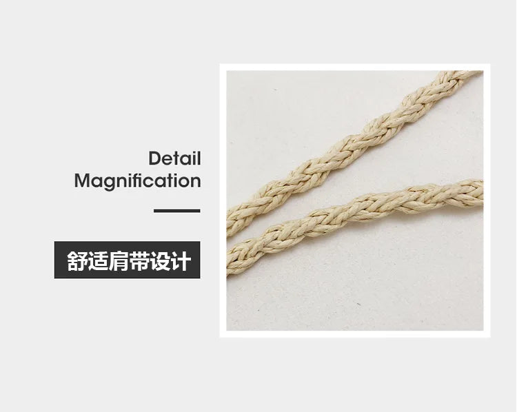 Trendy Handwoven Wicker Straw Shoulder Bag for Women