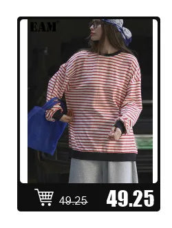 [EAM]  Women Black Cross Bandage Short Blazer New Lapel Long Sleeve Loose Fit  Jacket Fashion Tide Spring Autumn 2025 1T126