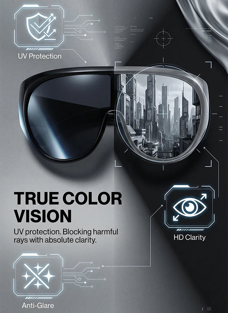 Oversized Futuristic Visor Shield Sunglasses for Women