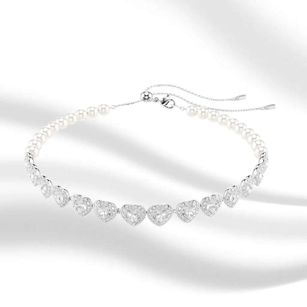 Elegant Gold-Plated Mixed-Cut Crystal Pendant Necklace for Women