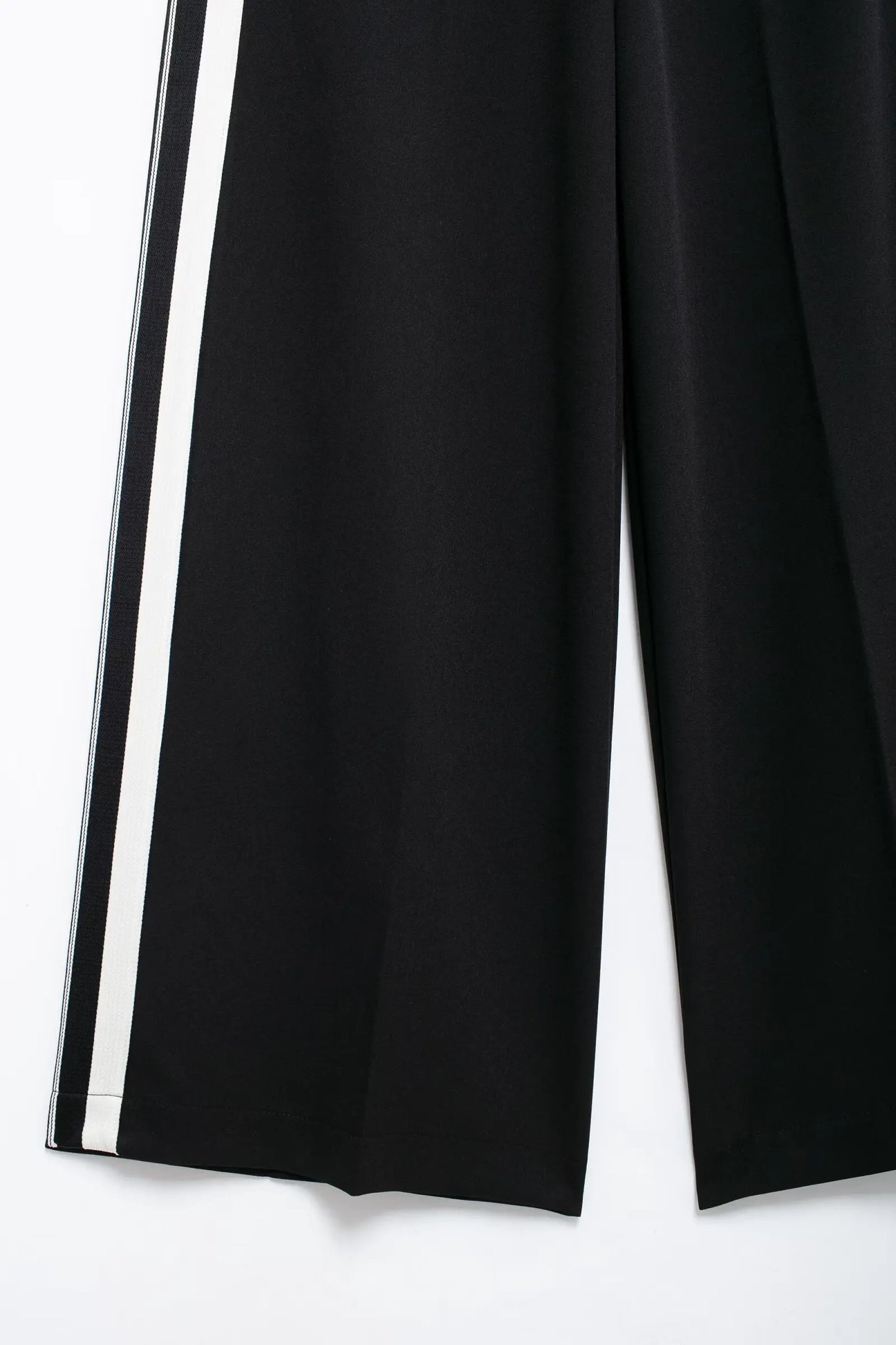 Lapel Long Sleeve Zipper Sports Jacket Two Piece Wide Leg Pants Set for Women