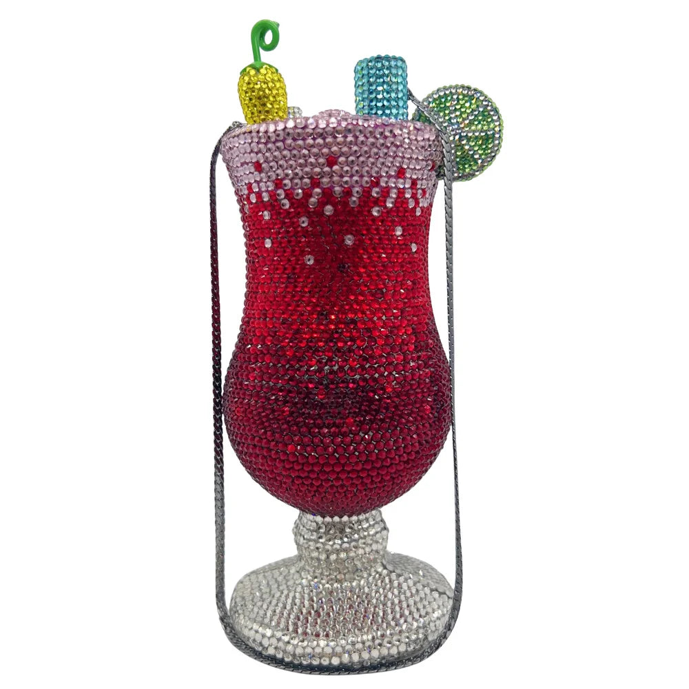XIYUAN New Martini Bag Women Luxury Rhinestone Evening Bags Diamond Fashion Cup Handbag Wedding Bridal Clutch Classy Party Purse