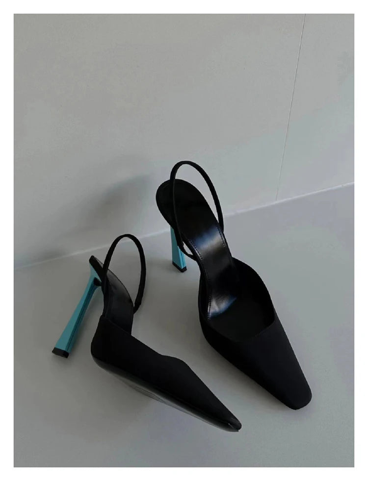 Pointed Toe High Heel Sandals With Back Strap for Women