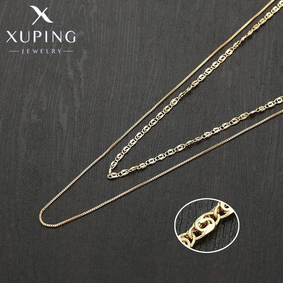 Two Layer Light Gold Chain Necklace