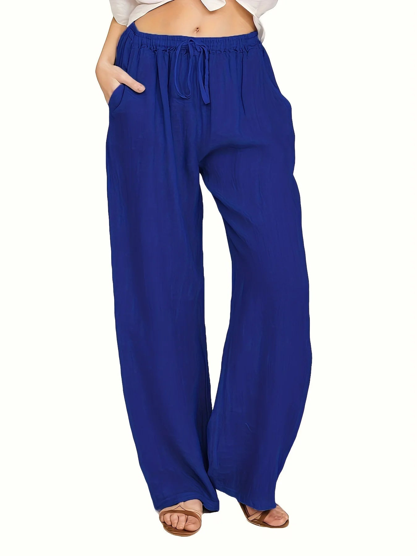 plus Size Women's Loose Cotton Linen Casual Pants 2026 New Style European And American Loose Fit Trousers for Women