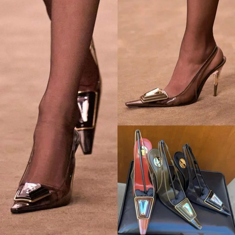 Diamond Strap Stiletto High Heel Sandals for Women