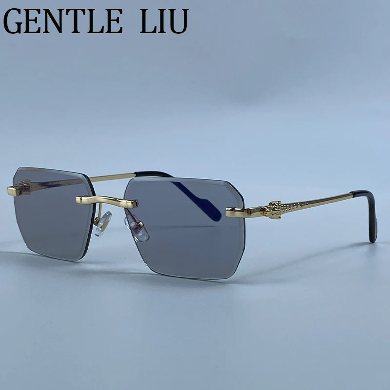 Square Rimless Fashion Sunglasses