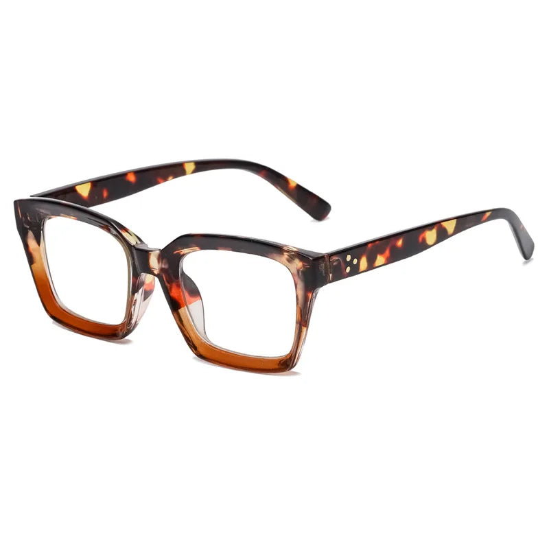 Oversized Square Reading Glasses With Plastic Frames for Women