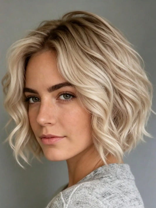 Pre Plucked Ombre Blonde Body Wave Lace Front Wig For Women