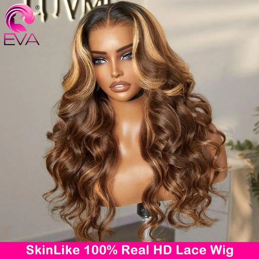 Body Wave 13x6 Hd Lace Frontal Wig Colored Highlight Human Hair Wigs For Women Brazilian 4/27 Blonde 5x5 6x6 HD Lace Closure Wig
