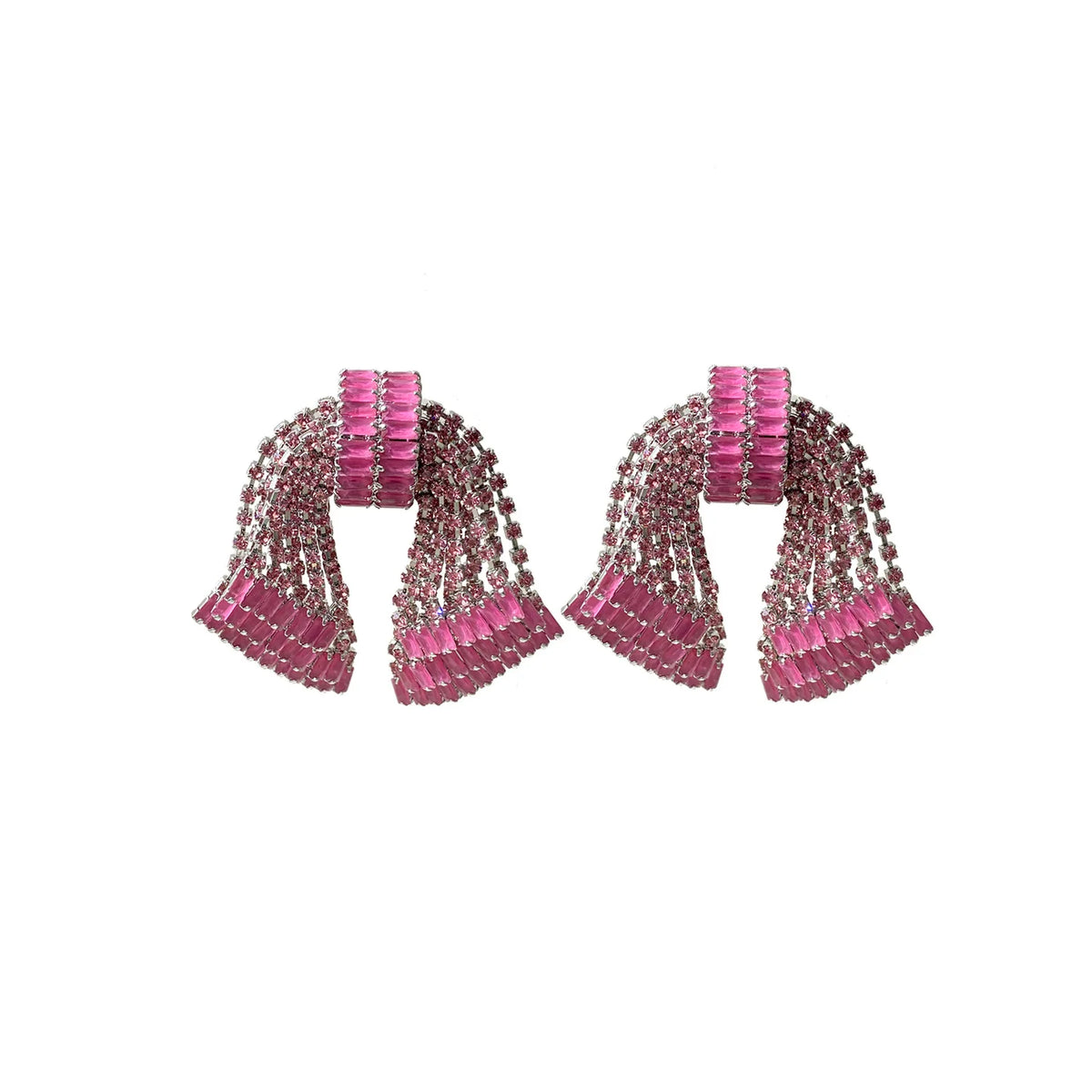 Elegant Sparkling 3D Bow Zircon Drop Earrings for Women