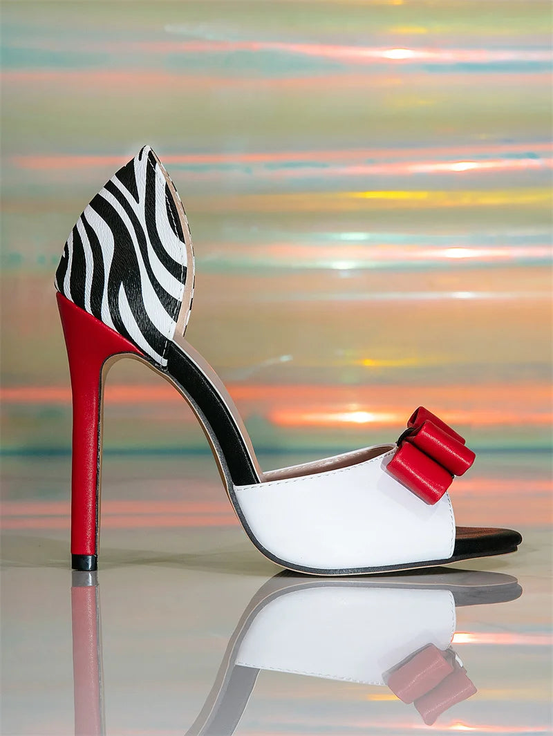 Elegant Bowknot Strappy Thin High Heel Sandals for Women