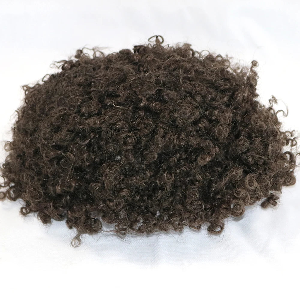 Undetectable Curly Human Hair Toupee Replacement for Women