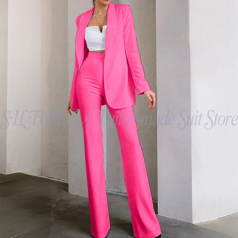 Classic Sophisticated Single Breasted Pants Set for Women