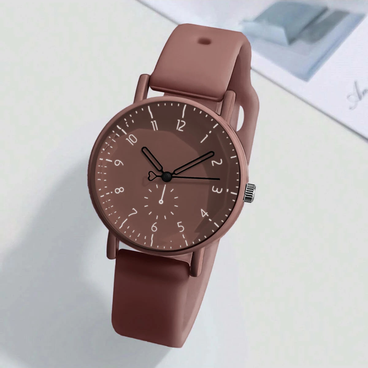 Silicone Strap Quartz Watch for Women