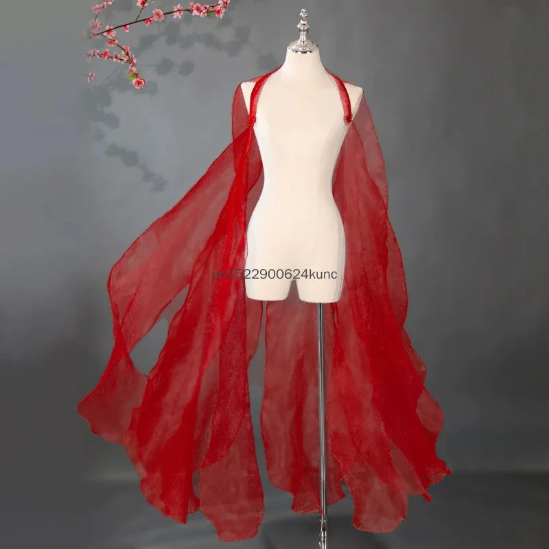 Elegant Fairy Tulle Hanfu Shawl Cape Costume for Women
