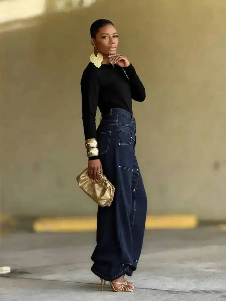 Euro American Style Loose High Waist Jeans for Women