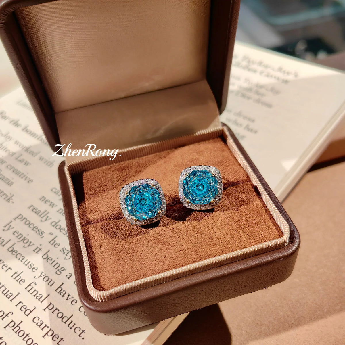 Rose Flower Zirconia Wedding Jewelry Set for Women