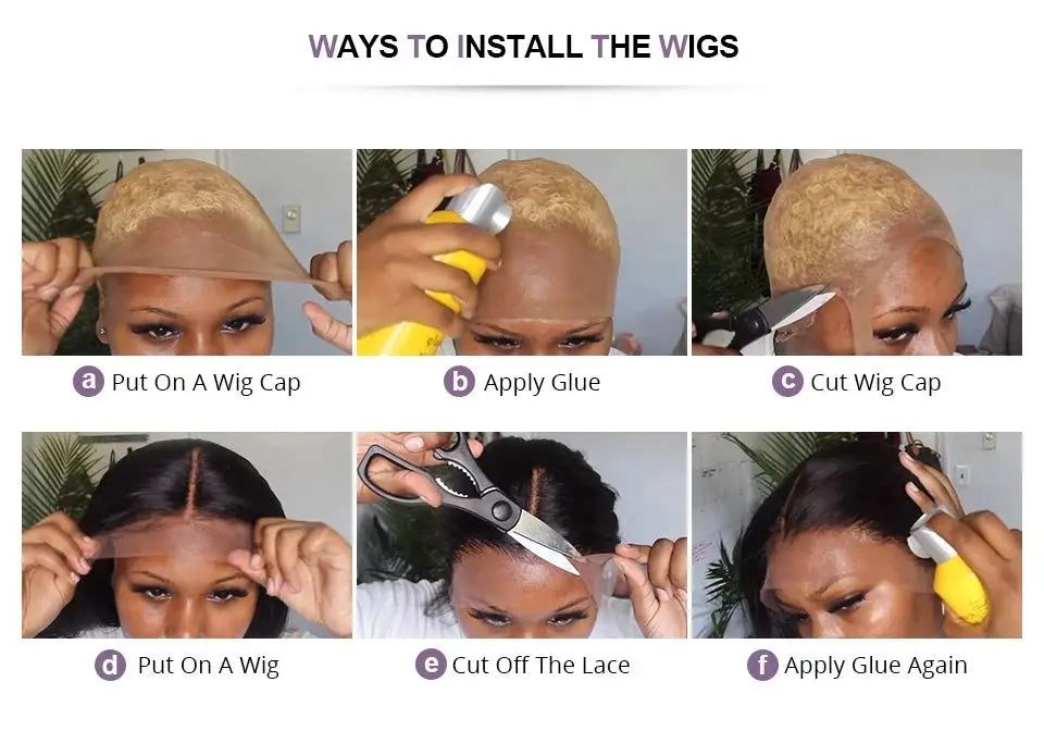 Short Glueless Body Wave Lace Front Bob Wig for Women
